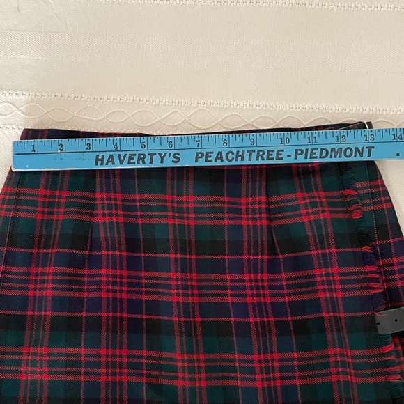 John Morrison Kilt Tartan Plaid Skirt Wool Pleated Made in Scotland UK/14  US/S - Picture 12 of 16